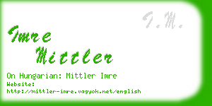 imre mittler business card